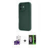 MARSİLYAN™- iPhone 16 Kılıf Yankı Yansıma Özel Seri - Şeffaf 360 Full Body Arka Koruyucu + Bilvis Titan Kamera Lens - SH
