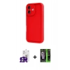 MARSİLYAN™- iPhone 16 Kılıf Yankı Yansıma Özel Seri - Şeffaf 360 Full Body Arka Koruyucu + Bilvis Titan Kamera Lens - GS