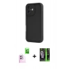 MARSİLYAN™- iPhone 16 Kılıf Yankı Yansıma Özel Seri - Şeffaf 360 Full Body Arka Koruyucu + Raze Metal Kamera Lens - PE