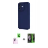 MARSİLYAN™- iPhone 16 Kılıf Yankı Yansıma Özel Seri - Şeffaf 360 Full Body Arka Koruyucu + Raze Metal Kamera Lens - PE