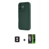 MARSİLYAN™- iPhone 16 Kılıf Yankı Yansıma Özel Seri - Şeffaf 360 Full Body Arka Koruyucu + PVD Metal Kamera Lens - PE