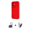 MARSİLYAN™- iPhone 16 Kılıf Yankı Yansıma Özel Seri - Şeffaf Pasifik Cam Ekran Koruyucu + Bilvis Titan Kamera Lens - SH