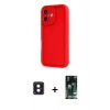 MARSİLYAN™- iPhone 16 Kılıf Yankı Yansıma Özel Seri - Siyah 360 Mat Full Body Arka Koruyucu + PVD Metal Kamera Lens - PE