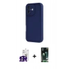 MARSİLYAN™- iPhone 16 Kılıf Yankı Yansıma Özel Seri - Siyah 360 Mat Full Body Arka Koruyucu + Bilvis Titan Kamera Lens - SH