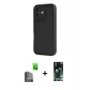 MARSİLYAN™- iPhone 16 Kılıf Yankı Yansıma Özel Seri - Siyah 360 Mat Full Body Arka Koruyucu + Raze Metal Kamera Lens - SH