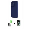 MARSİLYAN™- iPhone 16 Kılıf Yankı Yansıma Özel Seri - Siyah 360 Mat Full Body Arka Koruyucu + Raze Metal Kamera Lens - SH
