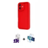 MARSİLYAN™- iPhone 16 Kılıf Yankı Yansıma Özel Seri - Siyah 3D Antistatik Seramik Nano Ekran Koruyucu + Bilvis Titan Kamera Lens - GS