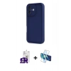 MARSİLYAN™- iPhone 16 Kılıf Yankı Yansıma Özel Seri - Siyah 3D Antistatik Seramik Nano Ekran Koruyucu + Bilvis Titan Kamera Lens - GS