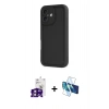 MARSİLYAN™- iPhone 16 Kılıf Yankı Yansıma Özel Seri - Siyah 3D Antistatik Seramik Nano Ekran Koruyucu + Bilvis Titan Kamera Lens - PE