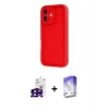 MARSİLYAN™- iPhone 16 Kılıf Yankı Yansıma Özel Seri - Siyah Bilvis 5in1 3D Magic Cam Ekran Koruyucu + Bilvis Titan Kamera Lens - SH