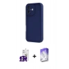 MARSİLYAN™- iPhone 16 Kılıf Yankı Yansıma Özel Seri - Siyah Bilvis 5in1 3D Magic Cam Ekran Koruyucu + Bilvis Titan Kamera Lens - GS
