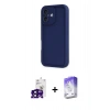 MARSİLYAN™- iPhone 16 Kılıf Yankı Yansıma Özel Seri - Siyah Bilvis 5in1 3D Magic Cam Ekran Koruyucu + Bilvis Titan Kamera Lens - SH