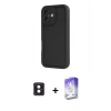 MARSİLYAN™- iPhone 16 Kılıf Yankı Yansıma Özel Seri - Siyah Bilvis 5in1 3D Magic Cam Ekran Koruyucu + PVD Metal Kamera Lens - PE