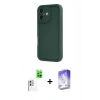 MARSİLYAN™- iPhone 16 Kılıf Yankı Yansıma Özel Seri - Siyah Bilvis 5in1 3D Magic Cam Ekran Koruyucu + Raze Metal Kamera Lens - BZ