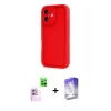 MARSİLYAN™- iPhone 16 Kılıf Yankı Yansıma Özel Seri - Siyah Bilvis 5in1 3D Magic Cam Ekran Koruyucu + Raze Metal Kamera Lens - PE