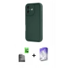 MARSİLYAN™- iPhone 16 Kılıf Yankı Yansıma Özel Seri - Siyah Bilvis 5in1 3D Magic Cam Ekran Koruyucu + Raze Metal Kamera Lens - SH