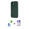 MARSİLYAN™- iPhone 16 Kılıf Yankı Yansıma Özel Seri - Siyah Bilvis 5in1 3D Magic Cam Ekran Koruyucu + Raze Metal Kamera Lens - LT