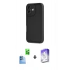 MARSİLYAN™- iPhone 16 Kılıf Yankı Yansıma Özel Seri - Siyah Bilvis 5in1 3D Magic Cam Ekran Koruyucu + Raze Metal Kamera Lens - LT