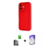 MARSİLYAN™- iPhone 16 Kılıf Yankı Yansıma Özel Seri - Siyah Bilvis 5in1 3D Magic Cam Ekran Koruyucu + Raze Metal Kamera Lens - SH