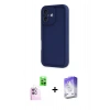 MARSİLYAN™- iPhone 16 Kılıf Yankı Yansıma Özel Seri - Siyah Bilvis 5in1 3D Magic Cam Ekran Koruyucu + Raze Metal Kamera Lens - PE
