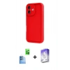 MARSİLYAN™- iPhone 16 Kılıf Yankı Yansıma Özel Seri - Siyah Bilvis 5in1 3D Magic Cam Ekran Koruyucu + Raze Metal Kamera Lens - LT