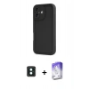 MARSİLYAN™- iPhone 16 Kılıf Yankı Yansıma Özel Seri - Siyah Bilvis 5in1 3D Magic Cam Ekran Koruyucu + PVD Metal Kamera Lens - YL