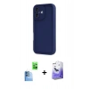 MARSİLYAN™- iPhone 16 Kılıf Yankı Yansıma Özel Seri - Siyah Bilvis 5in1 5D Magic Hayalet Cam Ekran Koruyucu + Raze Metal Kamera Lens - LT