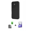 MARSİLYAN™- iPhone 16 Kılıf Yankı Yansıma Özel Seri - Siyah Bilvis 5in1 5D Magic Hayalet Cam Ekran Koruyucu + Raze Metal Kamera Lens - SH