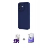 MARSİLYAN™- iPhone 16 Kılıf Yankı Yansıma Özel Seri - Siyah Bilvis 5in1 5D Magic Hayalet Cam Ekran Koruyucu + Bilvis Titan Kamera Lens - GS