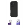 MARSİLYAN™- iPhone 16 Kılıf Yankı Yansıma Özel Seri - Siyah Bilvis 5in1 5D Magic Hayalet Cam Ekran Koruyucu + Bilvis Titan Kamera Lens - GS