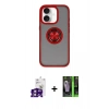 MARSİLYAN™- iPhone 16 Kılıf Yörünge Çizgi - Şeffaf 360 Full Body Arka Koruyucu + Bilvis Titan Kamera Lens - PE