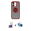 MARSİLYAN™- iPhone 16 Kılıf Yörünge Çizgi - Siyah 3D Antistatik Seramik Nano Ekran Koruyucu + Bilvis Titan Kamera Lens - GS