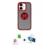 MARSİLYAN™- iPhone 16 Kılıf Yörünge Çizgi - Siyah 3D Antistatik Seramik Nano Ekran Koruyucu + Raze Metal Kamera Lens - PE
