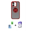 MARSİLYAN™- iPhone 16 Kılıf Yörünge Çizgi - Siyah Bilvis 5in1 3D Magic Cam Ekran Koruyucu + Raze Metal Kamera Lens - LT