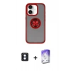 MARSİLYAN™- iPhone 16 Kılıf Yörünge Çizgi - Siyah Bilvis 5in1 3D Magic Cam Ekran Koruyucu + PVD Metal Kamera Lens - MI