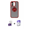 MARSİLYAN™- iPhone 16 Kılıf Yörünge Çizgi - Siyah Bilvis 5in1 3D Magic Cam Ekran Koruyucu + Bilvis Titan Kamera Lens - PE