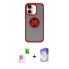 MARSİLYAN™- iPhone 16 Kılıf Yörünge Çizgi - Siyah Bilvis 5in1 3D Magic Cam Ekran Koruyucu + Raze Metal Kamera Lens - PE