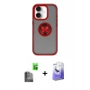 MARSİLYAN™- iPhone 16 Kılıf Yörünge Çizgi - Siyah Bilvis 5in1 5D Magic Hayalet Cam Ekran Koruyucu + Raze Metal Kamera Lens - SH