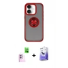 MARSİLYAN™- iPhone 16 Kılıf Yörünge Çizgi - Siyah Bilvis 5in1 5D Magic Hayalet Cam Ekran Koruyucu + Raze Metal Kamera Lens - PE