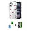 MARSİLYAN™- iPhone 16 Kılıf Yörünge Form - Şeffaf 360 Full Body Arka Koruyucu + Raze Metal Kamera Lens - LT