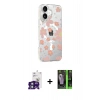 MARSİLYAN™- iPhone 16 Kılıf Yörünge Işık Prime - Şeffaf 360 Full Body Arka Koruyucu + Bilvis Titan Kamera Lens - YL