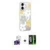 MARSİLYAN™- iPhone 16 Kılıf Yörünge Işık Prime - Şeffaf 360 Full Body Arka Koruyucu + Bilvis Titan Kamera Lens - YL