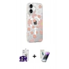 MARSİLYAN™- iPhone 16 Kılıf Yörünge Işık Prime - Şeffaf Pasifik Cam Ekran Koruyucu + Bilvis Titan Kamera Lens - SH