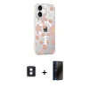 MARSİLYAN™- iPhone 16 Kılıf Yörünge Işık Prime - Siyah 3D Antistatik Hayalet Cam Ekran Koruyucu + PVD Metal Kamera Lens - MI