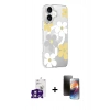MARSİLYAN™- iPhone 16 Kılıf Yörünge Işık Prime - Siyah 3D Antistatik Mat Seramik Nano Ekran Koruyucu + Bilvis Titan Kamera Lens - PE
