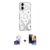 MARSİLYAN™- iPhone 16 Kılıf Yörünge Işık Prime - Siyah 3D Antistatik Mat Seramik Nano Ekran Koruyucu + Bilvis Titan Kamera Lens - PE