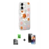 MARSİLYAN™- iPhone 16 Kılıf Yörünge Işık Prime - Siyah 3D Antistatik Mat Seramik Nano Ekran Koruyucu + Raze Metal Kamera Lens - SH