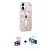 MARSİLYAN™- iPhone 16 Kılıf Yörünge Işık Prime - Siyah 3D Antistatik Seramik Nano Ekran Koruyucu + Bilvis Titan Kamera Lens - SH