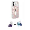 MARSİLYAN™- iPhone 16 Kılıf Yörünge Işık Prime - Siyah 3D Antistatik Seramik Nano Ekran Koruyucu + Bilvis Titan Kamera Lens - YL