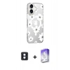 MARSİLYAN™- iPhone 16 Kılıf Yörünge Işık Prime - Siyah Bilvis 5in1 3D Magic Cam Ekran Koruyucu + PVD Metal Kamera Lens - MI